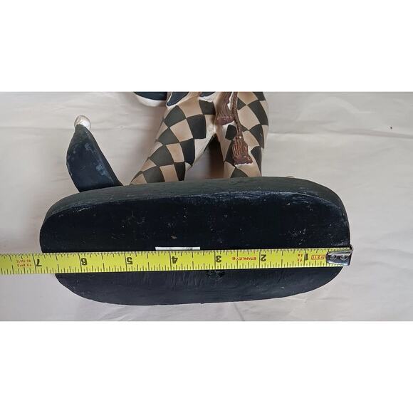 Vintage Joker Court Jester Figurine Composite Wood Statue Philippines 16"H - Picture 13 of 16